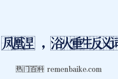 凤凰涅槃，浴火重生反义词是什么意思的图片